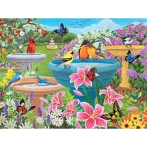 Bits & Pieces 500‑PC Birdbath Haven Puzzle by Kathy Bambeck, 18×24in