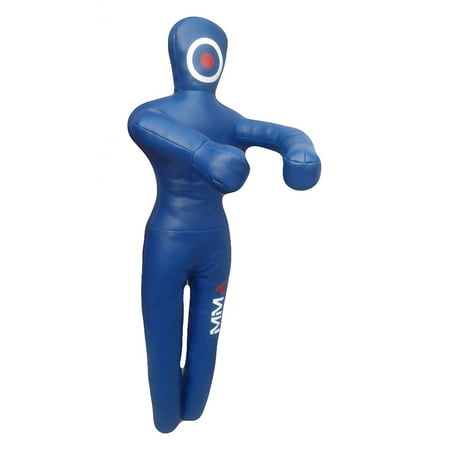 JINK MMA Judo Punching Bag Grappling Dummy unfilled - Standing & Sitting Position JINK331 Blue Leather