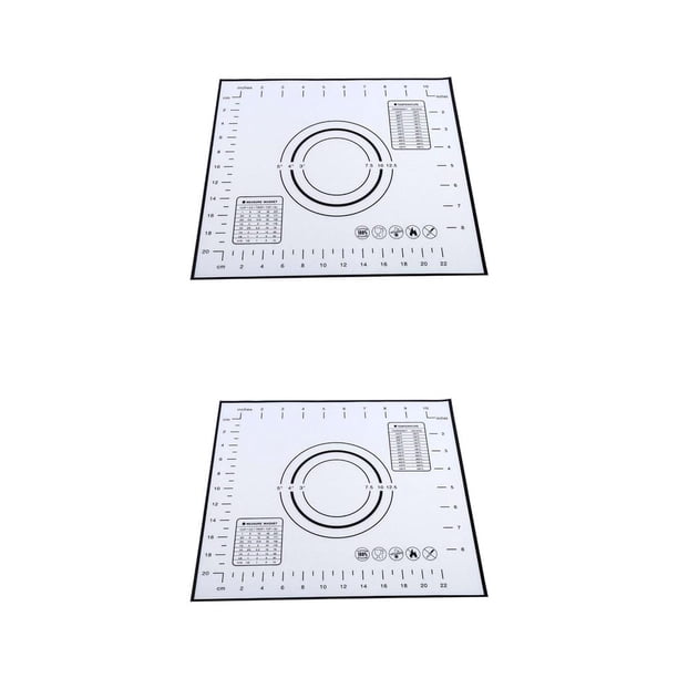 Monstrate Cookie Dessert Pastry Non-stick Silicone Kneading Portable Restaurant Pad Kitchen Rolling Mat Bakery Baking Tool negro 26x29cm 2Conjunto