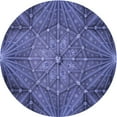 thumbnail image 1 of Ahgly Company Machine Washable Indoor Round Transitional Light Slate Blue Area Rugs, 6' Round, 1 of 7