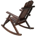 thumbnail image 5 of Tcbosik Wood Outdoor Rocking Chair with High Back, Lounge Chair for Patio, Porch, Garden, Lawn, Balcony, Backyard, Brown, 5 of 12