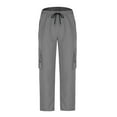 thumbnail image 2 of SHIXIAOO Men's Oversized Retro Pocket Drawstring Straight Leg Work Pants Outdoor Jogging Pants Men's Cargo Pants Relaxed Fit Working Pants for Men Clothes for Construction Work Lightweight Mens Work, 2 of 5