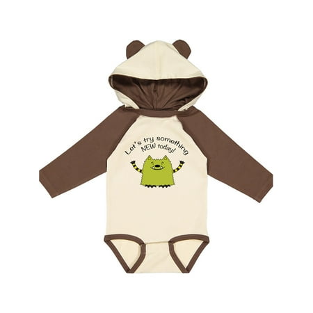 

Inktastic Whatif Monster Try Something New Gift Baby Boy or Baby Girl Long Sleeve Bodysuit
