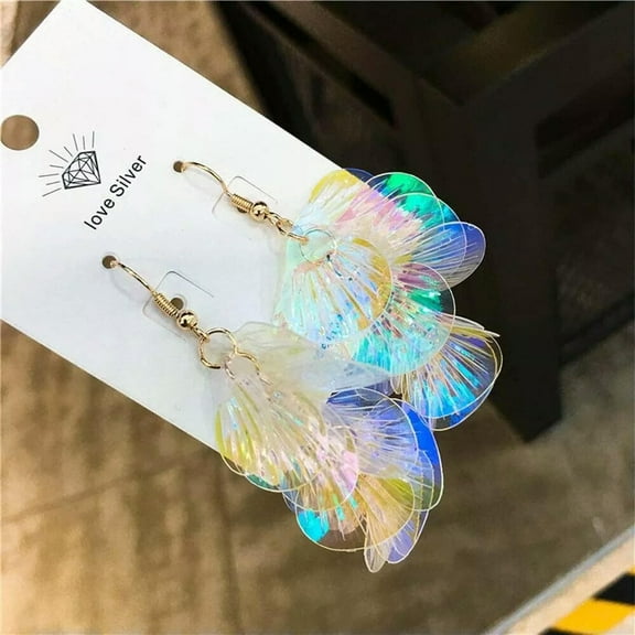 K-KED Fashionable fishtail pendant earrings tassel sequin earrings women's jewelry