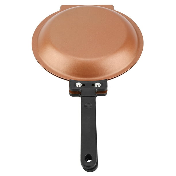 Flip Frying Pan with Evenly Heated Technology, Rust-proof Stainless Steel Double Side Non-Stick Pan with Flip Cover Mechanism, Efficient Kitchen Tool for Fast and Healthy Meal Preparation at Home