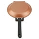 thumbnail image 1 of Flip Frying Pan with Evenly Heated Technology, Rust-proof Stainless Steel Double Side Non-Stick Pan with Flip Cover Mechanism, Efficient Kitchen Tool for Fast and Healthy Meal Preparation at Home, 1 of 6