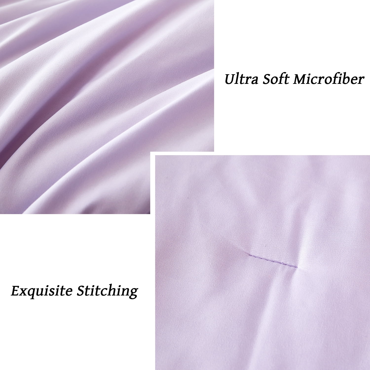 RYNGHIPY Lavender Twin Size Comforter Set for Girls Women 3 Pcs Purple Pom Ball Boho Bedding Set with Pillowcases 100% Microfiber Lightweight Breathable Quilt Set (Lavender, Twin)