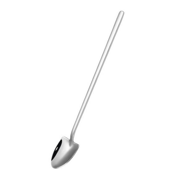 304 Stainless Steel Spoon Coffee Flat Tip Shovel Long Handle Stirring