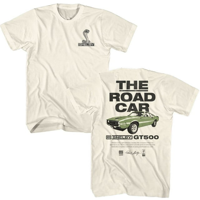 Carroll Shelby Road Car F B Natural T-Shirt