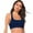 Dark Blue, variant on Baywell 2 Packs Racerback Sports Bras for Women - Padded Seamless High Impact Support for Yoga Gym Workout Fitness, Black, 30B/C-42/A/B/C
