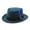 Peacock blue, variant on Fedora Hats for Men Womens Wide Brim Panama Hat with Belt & Feathers Adult Solid Color Woolen Fedora Hat