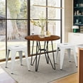 thumbnail image 5 of Andeworld 18" Modern Industrial Metal Stools Classroom Stools Stackable  Dining Chair Kids Short Stools[Set of 4, White], 5 of 8