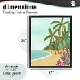 thumbnail image 3 of Palm Filled Shoreline Black Framed Floater Canvas Wall Art, design by Nabeela Rumi, 3 of 10