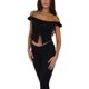 thumbnail image 3 of VISgogo, camisetas sin mangas para mujer, Color sólido, sin mangas, diseño de tirantes, botón frontal, lazo, cárdigan, camisetas sin mangas VISgogo moda, 3 of 9