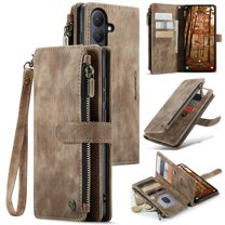 CaseMe Case for Samsung Galaxy S26 5G Wallet Case for Women Men, Fashion Durable PU Leather Magnetic Flip Lanyard Strap Wristlet Zipper Card Holder Wallet Phone Case for Samsung Galaxy S26 5G 6.3"