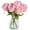 Pink, variant on 5Pcs Silk Roses Fake Pink Roses with Stems Real Touch Rose Artificial Flowers for Arrangement Wedding Party Home Decoration