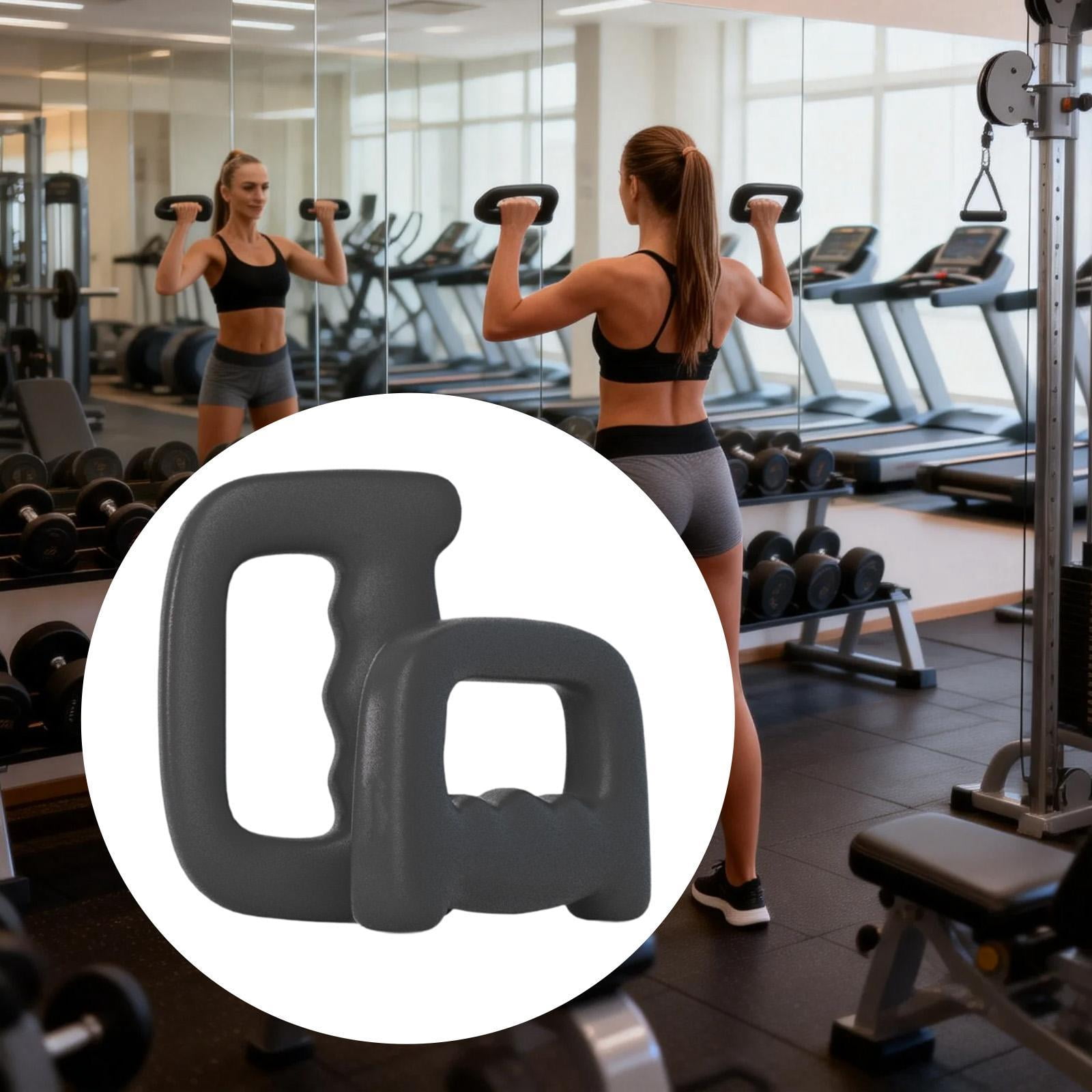 TTETTZ 2Pcs Dumbbells Dumbbells Set Nonslip Portable Hand Weights for Strength Building Black 1KG