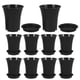 thumbnail image 4 of 10 macetas pequeñas con bandeja para platillo para plantas de jardín de interior y exterior Mini macetas para suculentas y hierbas Gris oscuro, 12 cm, 4 of 7
