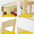 thumbnail image 3 of Arlopu Kids Art Table and 2 Chairs Set with Paper Roll, Toddler Craft Drawing Table, Children Play Activity Table with Storage Space, 3 of 7
