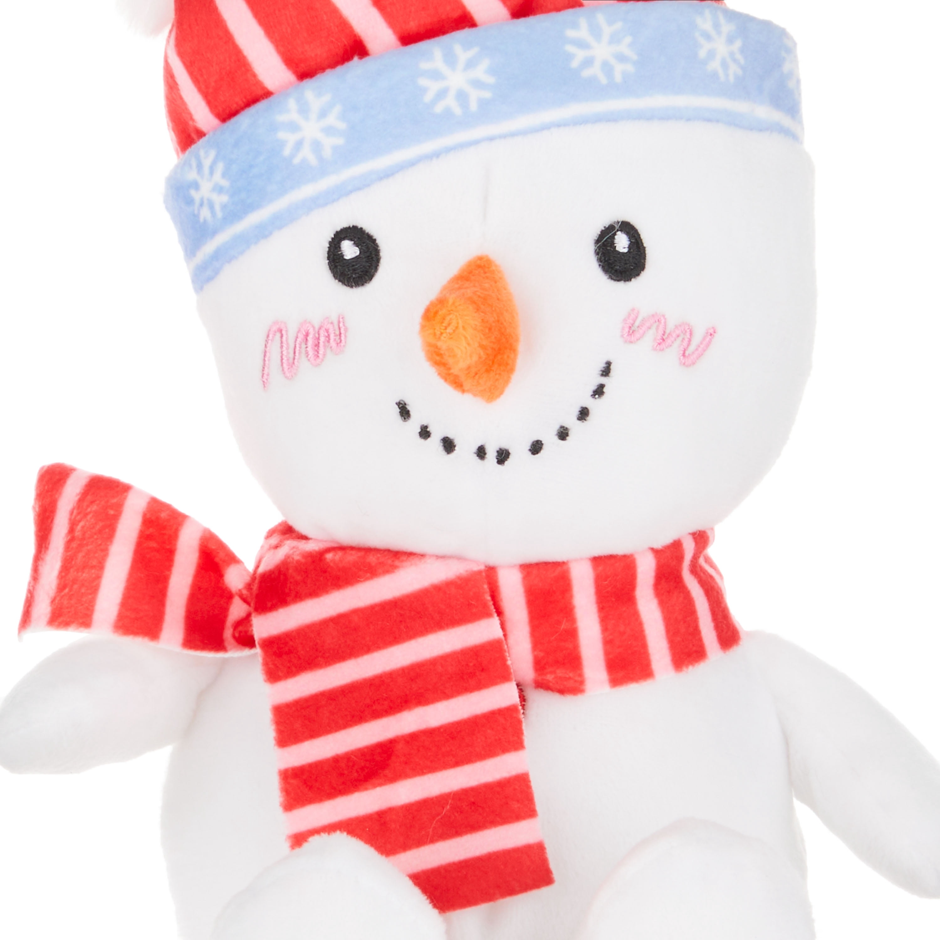 (3 pack) White Snowman Plush for All Ages, 10 in, by Holiday Time