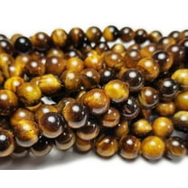 8mm Tiger Eye Round Beads Genuine Gemstone Natural Jewelry Making