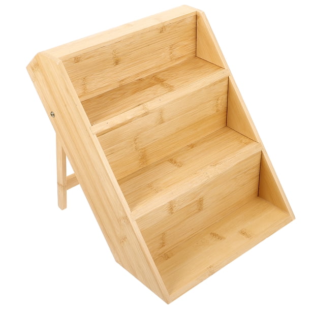 Estante para especias de cocina, soporte multifunción para especias de cocina, estante de almacenamiento de bambú de 3 niveles