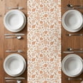thumbnail image 6 of Orange Flowers Table Runner - 120 Inch Long, Kitchen Dining Table Runner Dresser Scarves, Vintage Chic Farmhouse Plants Floral Farmhouse Decor for Coffee Tables Wedding Party Banquet, 6 of 8