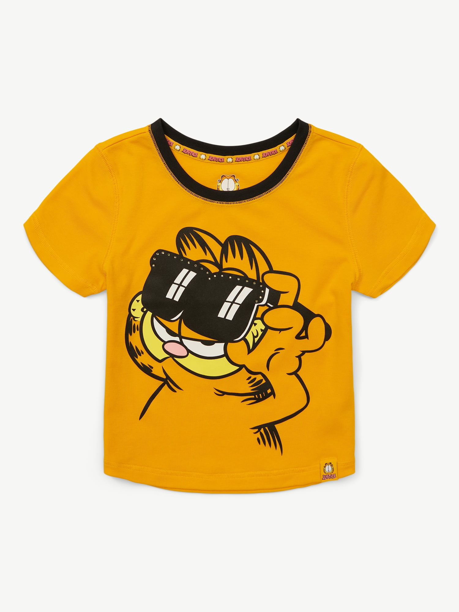 Justice x Garfield Girls Collab Baby Tee, Sizes XS - XLP