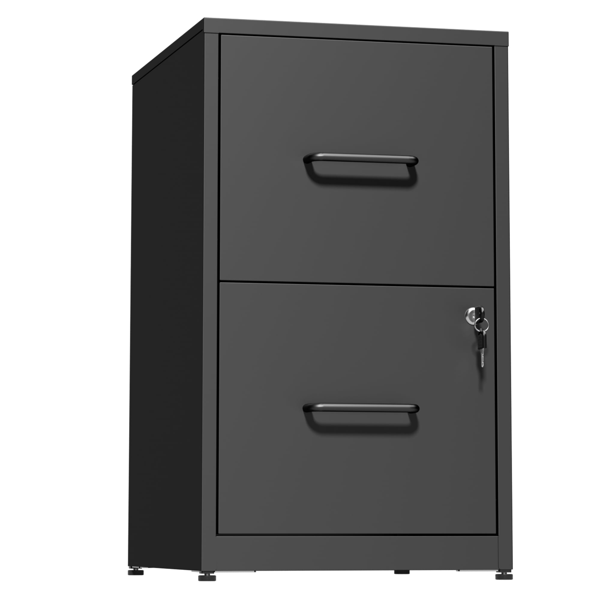 2 Drawer Lockable Metal File Cabinet, Vertical Under Desk Steel Filing Cabinet with Wall Anti-Tip Kit, Adjustable Hanging Rails, Heavy Duty Office Storage Cabinet for Letter/Legal Size Files