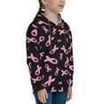 thumbnail image 3 of Disketp Breast Cancer Awareness Youth Hoodie Sweatshirt for Boys Girls Kids Pullover Hooded Classic Casual Essentials Hoodie-Medium, 3 of 6