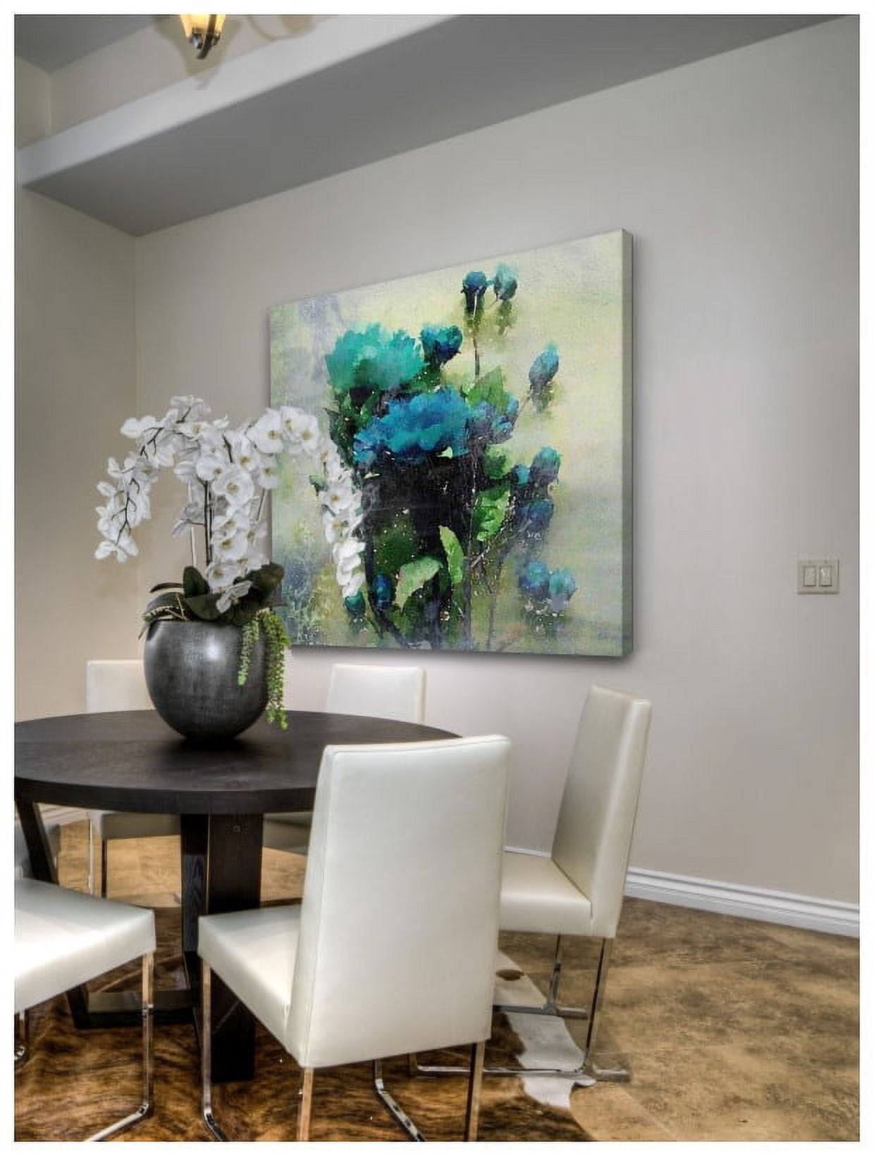 "Blue Garden Bloom" by Irena Orlov Painting Print on Wrapped Canvas