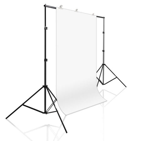 PYLE PSTDKT9 - Studio Photography Backdrop - Image & Photo Shooting White Fabric Background Screen (9.8’ x 6.5’