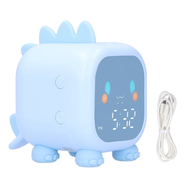 Mini reloj despertador LED portátil con control de voz, pantalla de temperatura, carga USB, temporizador de 60 minutos