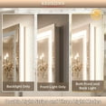 thumbnail image 4 of Keonjinn LED Bathroom Mirror with Frontlit and Backlit 24'' x 36'', 3 Colors Temperature & Dimmable Vanity Mirror, Rectangular Modern Wall  Mounted Mirrors(Horizontal/Vertical), 4 of 8