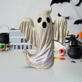 thumbnail image 3 of Fiudx Adorno de Resina de Calabaza Fantasma de Halloween, Diseño Único de Luz de Calabaza Fantasmal, Decoración de Patio Exterior, Ambiente Festivo para Porche de Jardín, Perfecto para Fiestas de Hal, 3 of 5