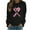 Black, variant on WREESH Women's Love Letter Pink Ribbon Graphic Sweatshirt Lightweight Breast Cancer Awareness Shirts Long Sleeve Pullover Tops Black