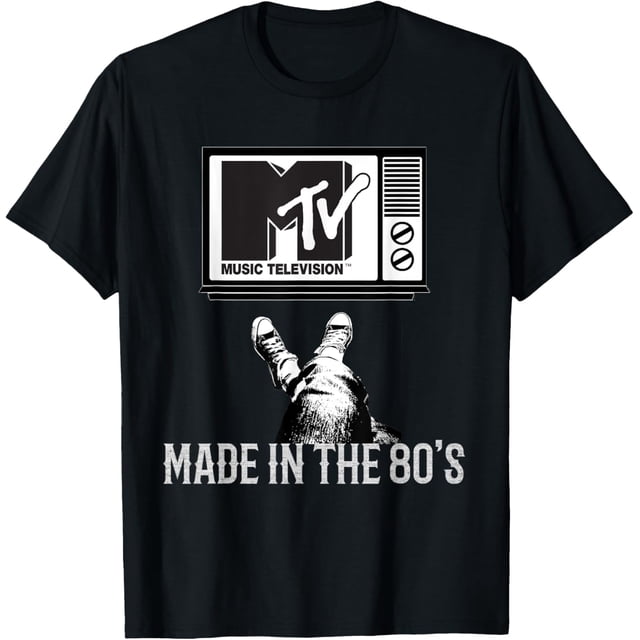Camiseta vintage fabricada en los años 80 para fanáticos de MTV, para hombres y mujeres