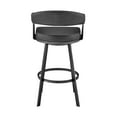 thumbnail image 6 of Armen Living Chelsea 30" Bar Height Swivel Bar Stool in Black Finish and Black Faux Leather, 6 of 11