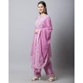 thumbnail image 3 of Rajnandini Women's Pure Cambric Cotton Jaipuri Printed & Embroidered Kurta Set with Dupatta (JOPLVL289A-XL_Light Purple_XL), 3 of 5