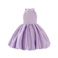 thumbnail image 4 of WEIGFI Child Toddler Girls Dress Wedding Puff Tutu Ball Gown Formal Dressy Bowknot Elegant Solid Color Halter Neck Strapless Performance Graduation Soft Photo Sundress,Light Purple,5-6 Years, 4 of 9