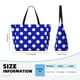 thumbnail image 4 of Fotbe Blue And White Polka Dot Bolsa de Viaje para Playa - Resistente al Agua, Bolsa Tote de Gran Capacidad y Ligera con 7 Bolsillos para Mujeres y Hombres, 4 of 7