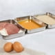 thumbnail image 1 of Juego de 3 bandejas para empanizar, bandejas pequeñas para hornear, bandejas para servir bufé, bandejas de acero inoxidable para pechugas de pollo,, 1 of 8