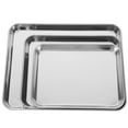 thumbnail image 4 of 3pcs Toaster Oven Pans Stainless Steel Compact Toaster Oven Tray Ovenware Easy Clean Nonstick Baking Sheet Rectangular Pans, 4 of 8