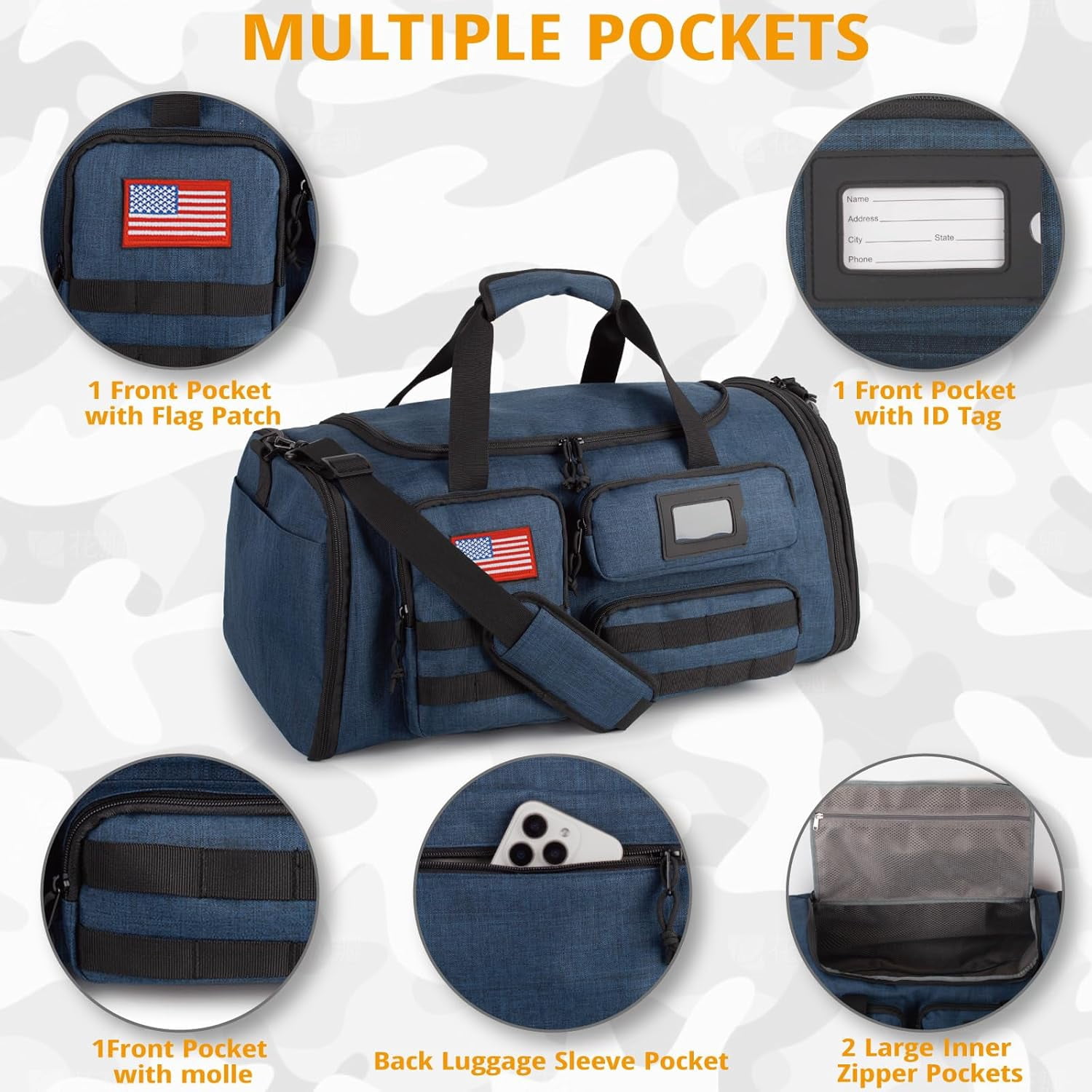 27.5In Expandable Gym Bag For Men,58L Large 3 in 1 Sports Travel Duffle Bag With Shoes Compartment,Water Resistant Sports Gym Tote Bags Multi-functional Travel Backpack Overnight Bag