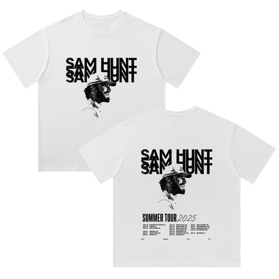 Sam Hunt Tour 2025 T-Shirt Cotton Vintage Wash Tee For Women/Men Short Sleeve Tshirt Streetwear