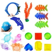 Puloru Baby Water Diving Toys with Cartoon Ocean Modeling Accessory