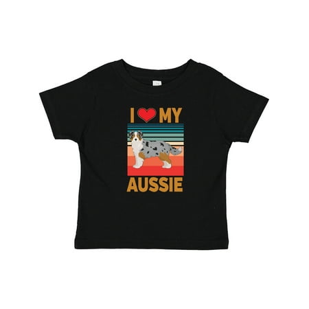 

Inktastic Toy Aussie I Love My Australian Shepherd Gift Baby Boy or Baby Girl T-Shirt