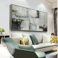 thumbnail image 3 of Large Milimalist Abstract Handmade Oil Painting Hand Painted On Canvas Textured Painting Wall Art Home Decor Living Room Decoration, 3 of 8