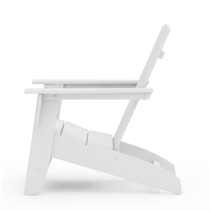 Better Homes & Gardens by POLYWOOD Southlake Outdoor Modern Adirondack Chair, All-Weather HDPE, Patio Seat, White