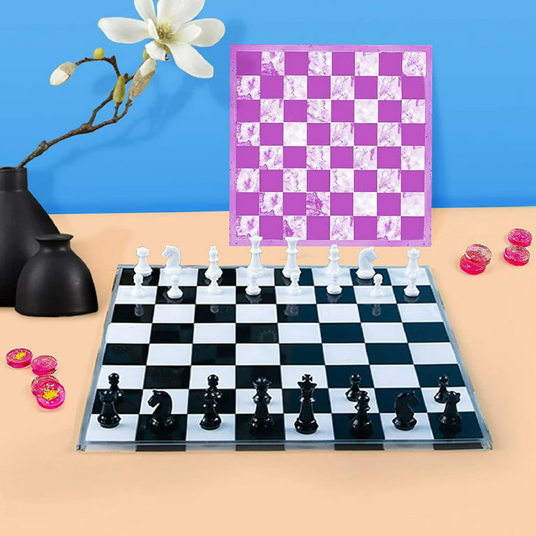 Chess Board Mold for Epoxy Resin Art, Silicone Mold Chess Set, 3D Resin  Chess Molds, for DIY Crafts Making, Birthday Gift, Family Games. 
